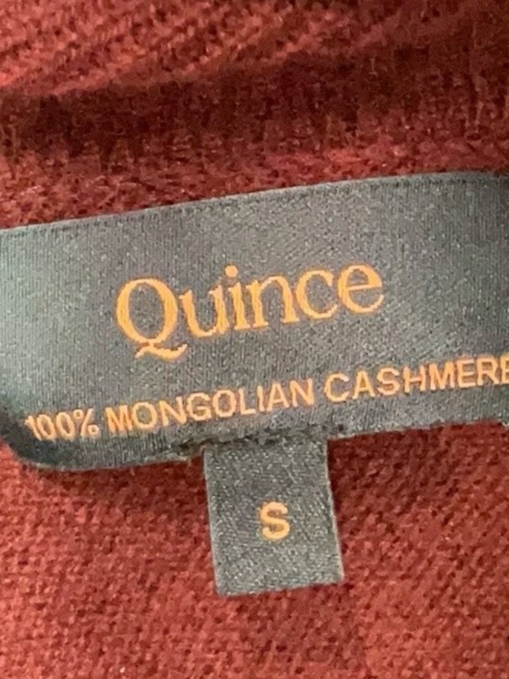 Quince Mongolian Cashmere Turtleneck Deep Burgundy Sweater - Small - Picture 7 of 7